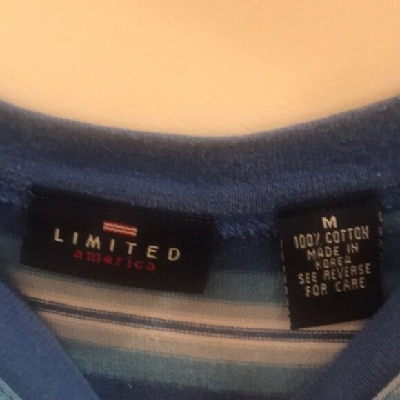 💙✨ Vintage The Limited Blue & White Striped Sleeveless Maxi Dress | Size M - Picture 3 of 8